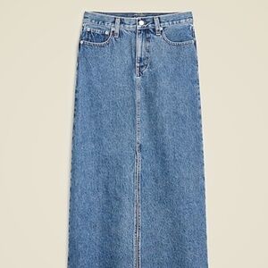 Classic Denim Maxi Skirt J.Crew